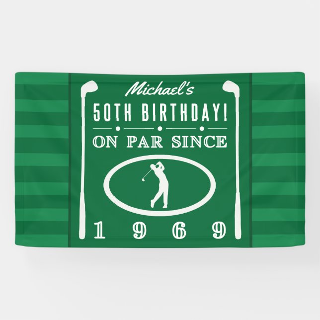Banderoles 1969 50e anniversaire pour les golfeurs (Horizontal)