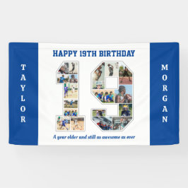 Banderoles 19e anniversaire Numéro 19 Collage photo