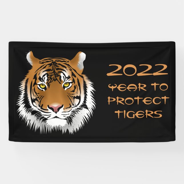 Banderoles 2022 Année pour la protection des tigres (Horizontal)