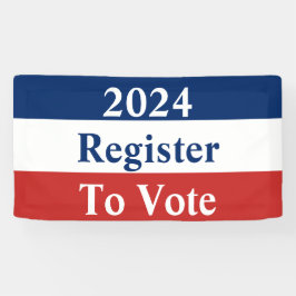 Banderoles 2024 Année Rouge Blanc et Bleu Inscrivez-vous pour