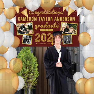 Banderoles 2024 Graduate Bold Croquis 4 Photo Graduation Part
