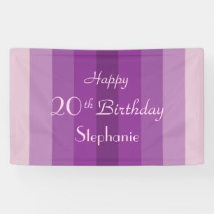 Banderoles 20ème 25ème rayure personnalisée de pourpre de