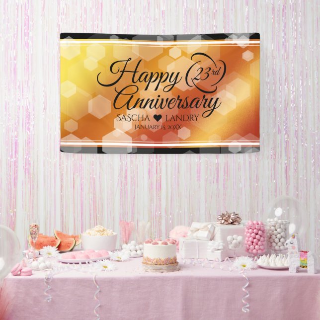 Banderoles 23e anniversaire de Mariage de Topaz impérial (Fête)