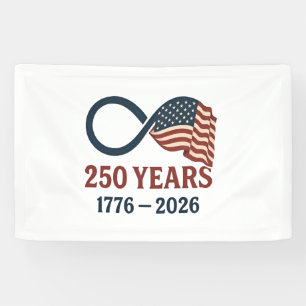 Banderoles 250 Anniversaire 1776-2026 USA Patriotique