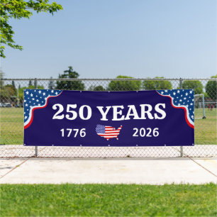 Banderoles 250e anniversaire Amérique 1776-2026 anniversaire