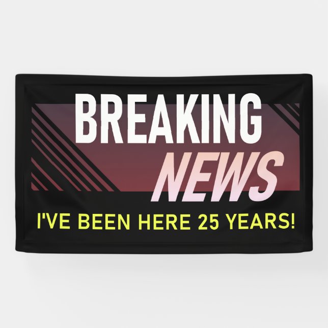 Banderoles 25 ans Anniversaire du travail Appréciation de l'e (Horizontal)