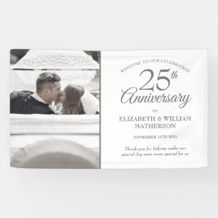 Banderoles 25e anniversaire de mariage Votre photo de mariage