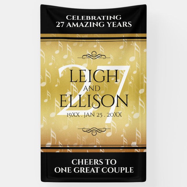 Banderoles 27e anniversaire du Mariage de musique (Vertical)