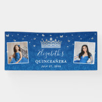 2 Photo Anniversaire Argent et Bleu Royal Quincean