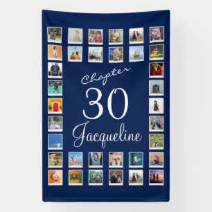 Banderoles 30e anniversaire bleu
