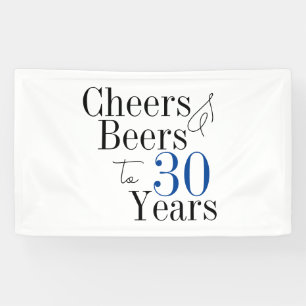 Banderoles 30e anniversaire Soeurs et bières fête de typograp