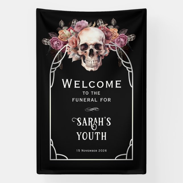 Banderoles 30th Birthday Funeral Welcome  (Verticale)