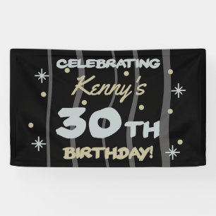 Banderoles 30th Birthday Party Ajouter votre nom