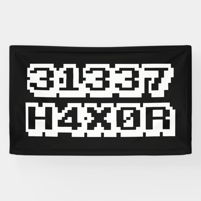 BANDEROLES 31337 H4X0R (Horizontal)