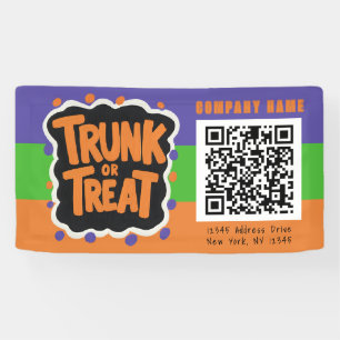 Banderoles 3 Tonalité ou traiter Halloween QR Business