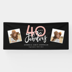 Banderoles 40 ans et fabuleux anniversaire de naissance des f