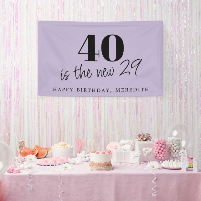 Banderoles 40 est la Nouvelle 29 Lavender 40e fête d'annivers (Fête)