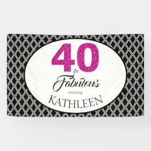 Banderoles 40 et anniversaire de coutume fabuleuse