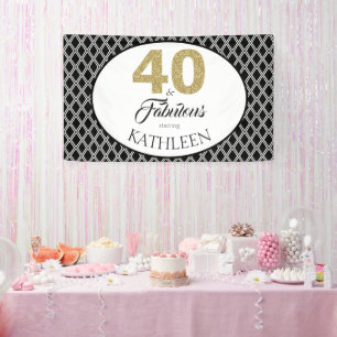Banderoles 40 et fabuleuse coutume 40e anniversaire