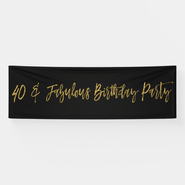 Banderoles 40 et Fabuleux bandeau d'anniversaire (Horizontal)