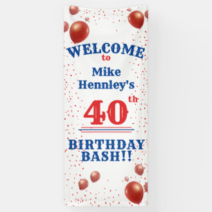 Banderoles 40e anniversaire Bash - Fête - Hanging Bienvenue