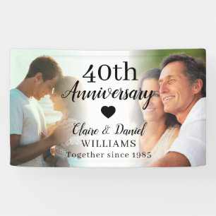 Banderoles 40e Anniversaire de Mariage Personnalisé 2 Collage