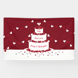 Banderoles 40e anniversaire du mariage de rubis