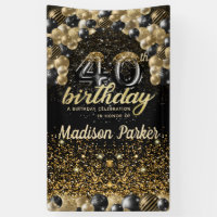 40e anniversaire luxe personnalisé Black Gold