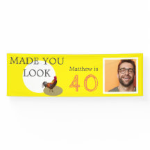 40e anniversaire Photo amusant Chicken Rooster