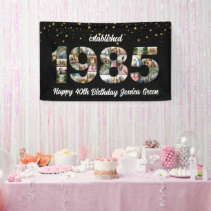 Banderoles 40e anniversaire Photo Collage créé 1985