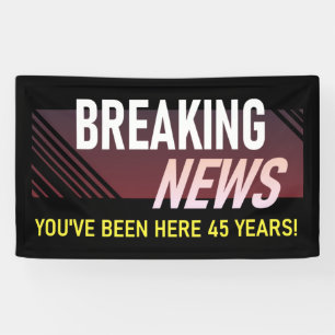 Banderoles 45 ans d'anniversaire de travail 45e employé