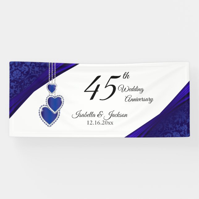 Banderoles 45ème / 65ème anniversaire de Sapphire (Horizontal)