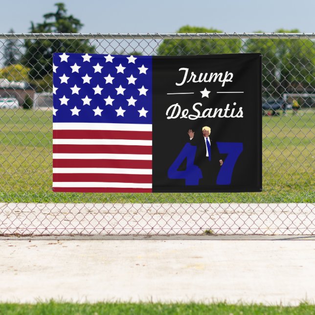 Banderoles 47 Trump Desantis 2024 (Insitu)