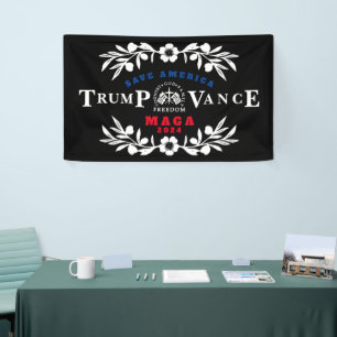 Banderoles 47 Trump Vance 2024