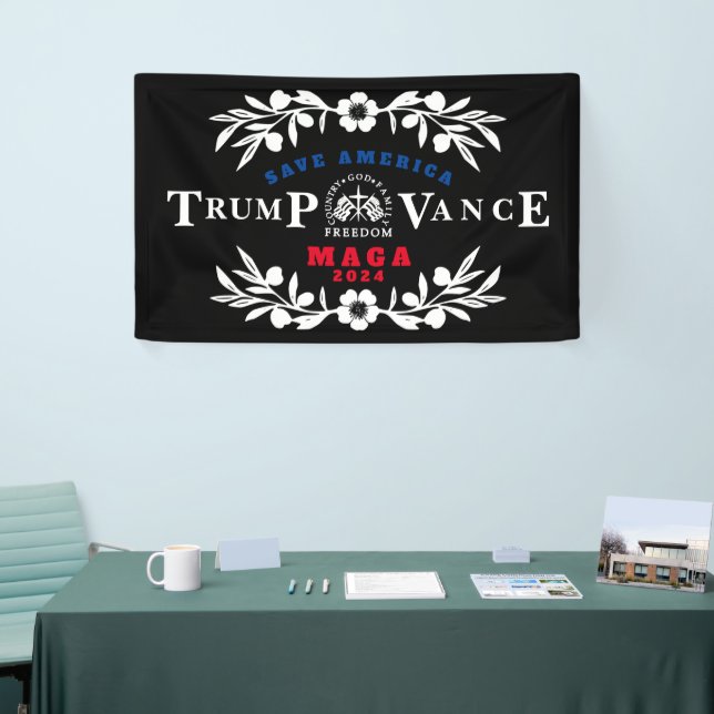 Banderoles 47 Trump Vance 2024 (Salon professionnel)