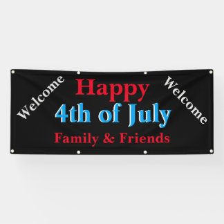 Banderoles 4 juillet heureux
