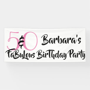 Banderoles 50 ans et fabuleuse Fête d'anniversaire personnali