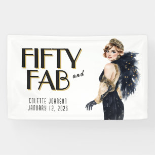 Banderoles 50 ans et Fabuleux Anniversaire des années 1920 