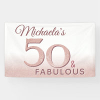 50 ans et Fabuleux Anniversaire Moderne Rose Gold