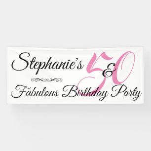 Banderoles 50 ans et Fabuleux Fête d'anniversaire personnalis