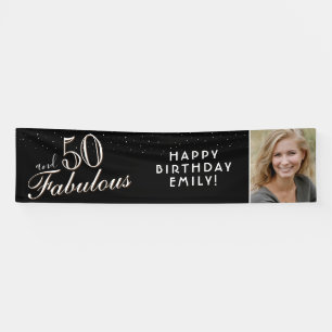 Banderoles 50 ans et Fabuleux Photo Fête d'anniversaire 50 an