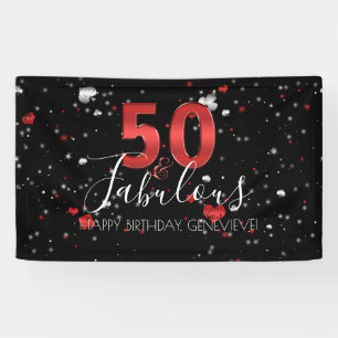 Banderoles 50 et anniversaire fabuleux de Vegas de casino de