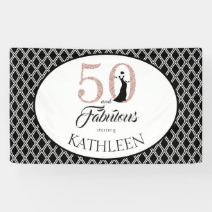 Banderoles 50 et fabuleuse coutume 50e anniversaire