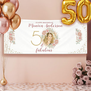 Banderoles 50 et fabuleux 50e anniversaire Parties scintillan
