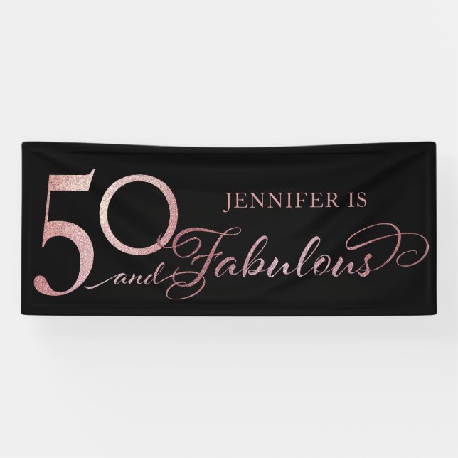 Banderoles 50 et Fabuleux anniversaire (Horizontal)