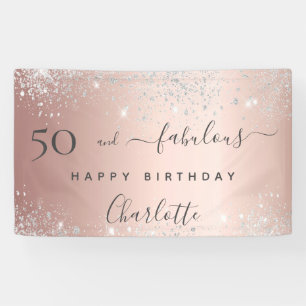 Banderoles 50 et Fabuleux anniversaire parties scintillant ro
