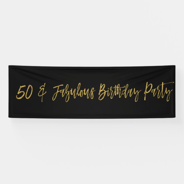 Banderoles 50 et Fabuleux bandeau d'anniversaire (Horizontal)