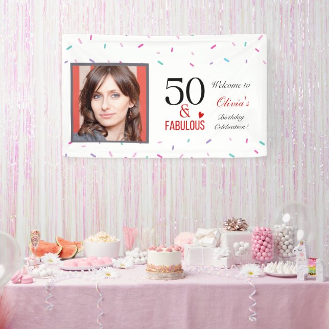 Banderoles 50 et Fabuleux bandeau de fête d'anniversaire (Fête)