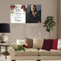 50 et Fabulous Glam Rose Floral fête d'anniversair