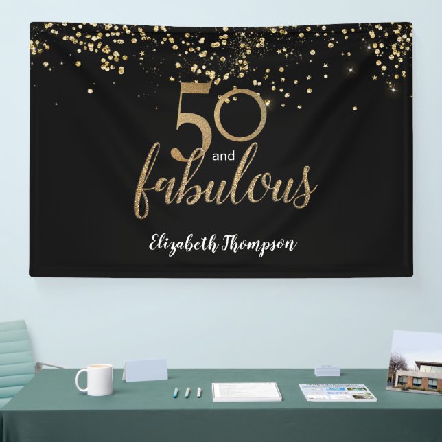 Banderoles 50 & Fabuleux 50e anniversaire personnalisé (Salon professionnel)